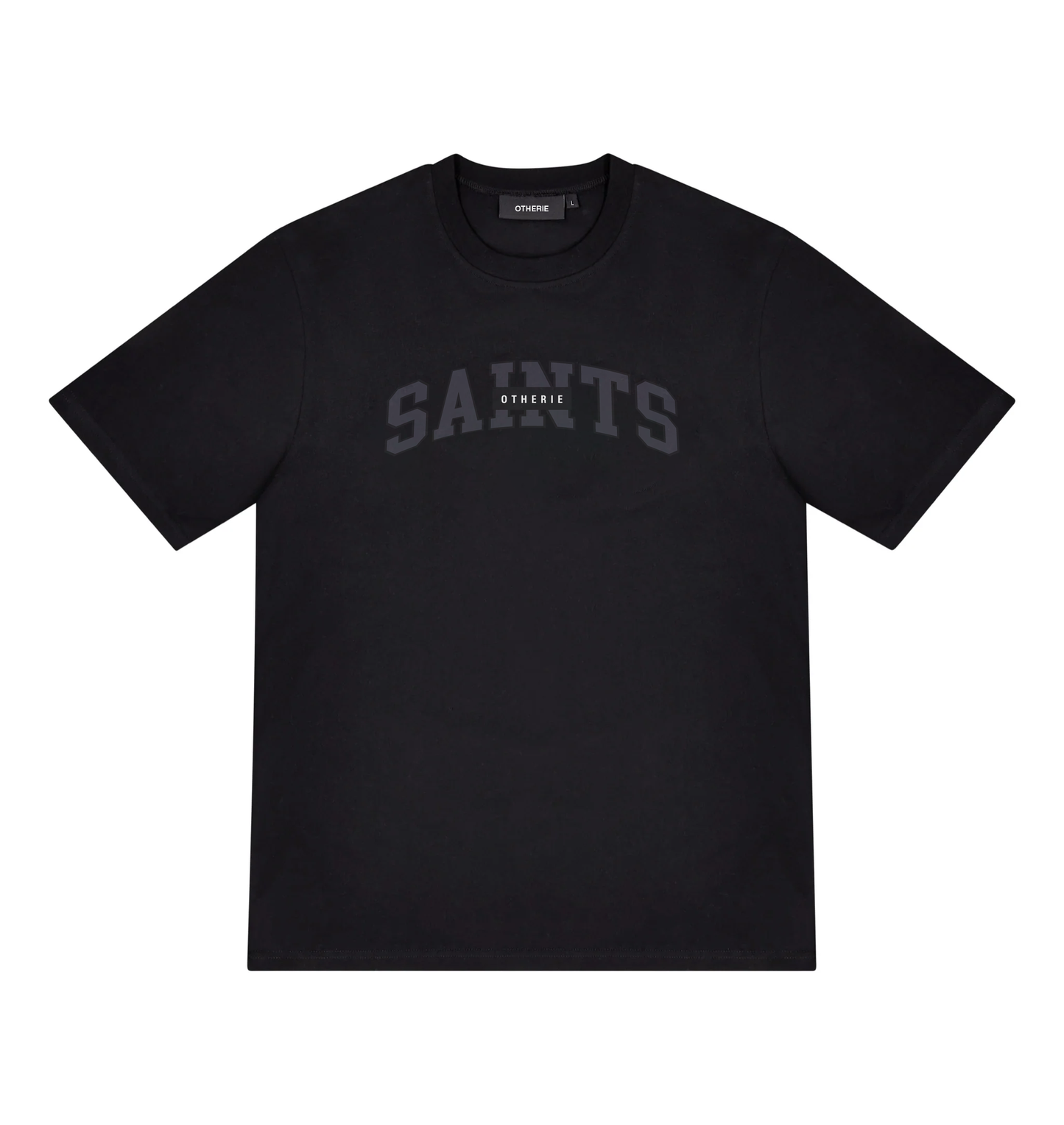 "Saints" Box Tee in Black